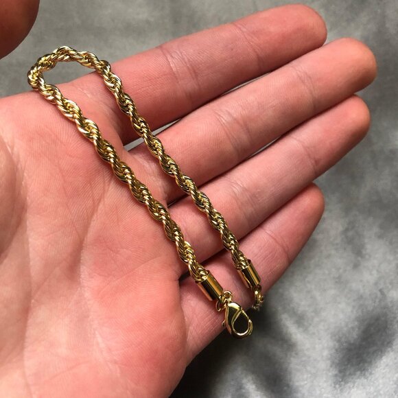 Gold Twisted Rope Bracelet - Picture 4 of 6
